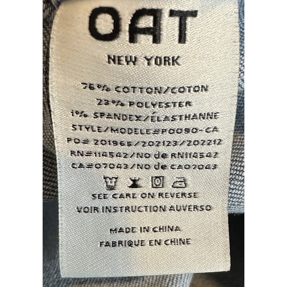 OAT New York Wide Leg Raw Hem Jeans Blue Medium Wash High Rise Size 10 30 GUC - Picture 5 of 6